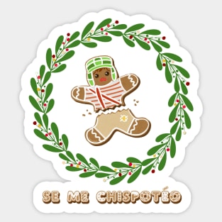 Funny Latinx Ugly Christmas Gingerbread Pan Dulce Chavo Sticker